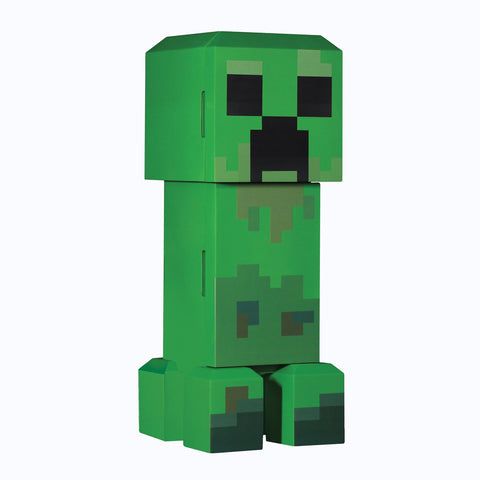 Minecraft Green Creeper Body 12 Can Mini Fridge 8L 2 Door Ambient Lighting 25.2" H 9.5" W 9.1" D