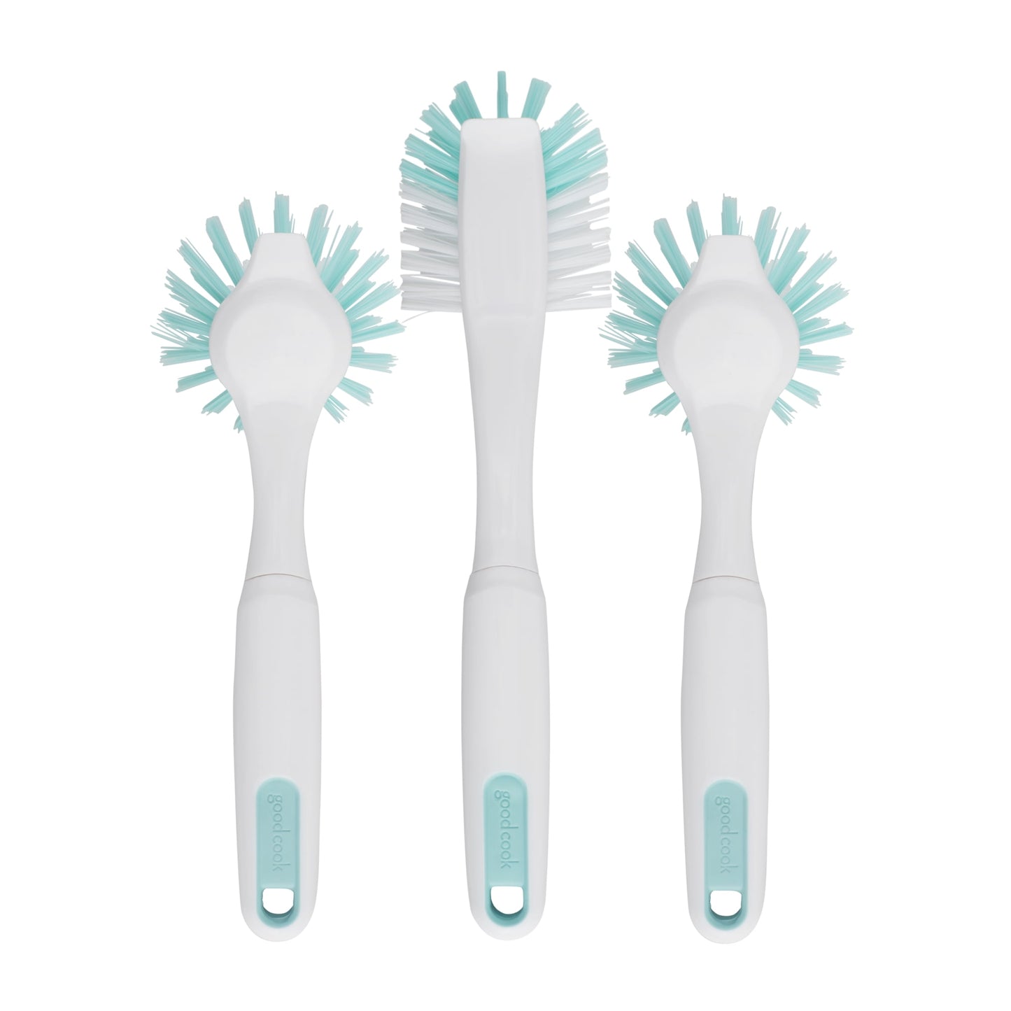 3-Piece BPA-Free Kitchen Dish Brush Set, Teal