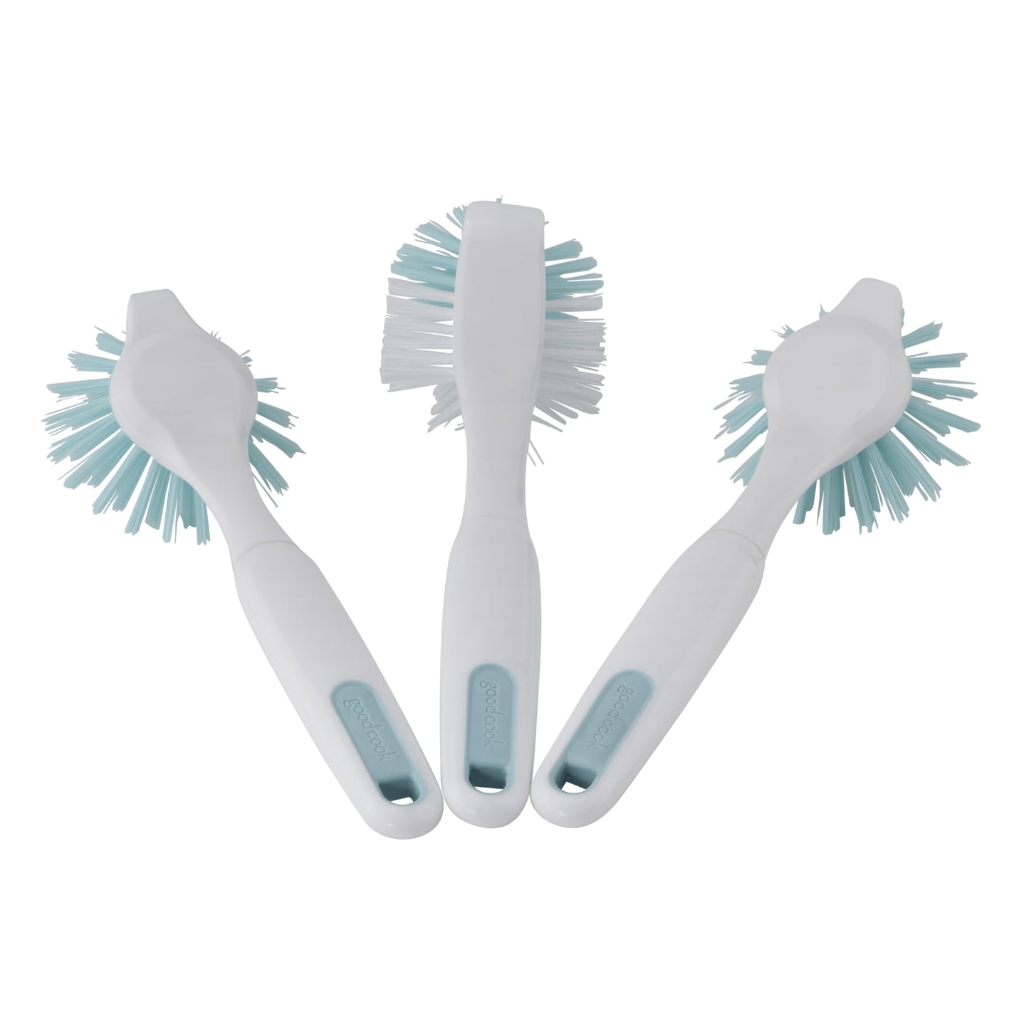 3-Piece BPA-Free Kitchen Dish Brush Set, Teal